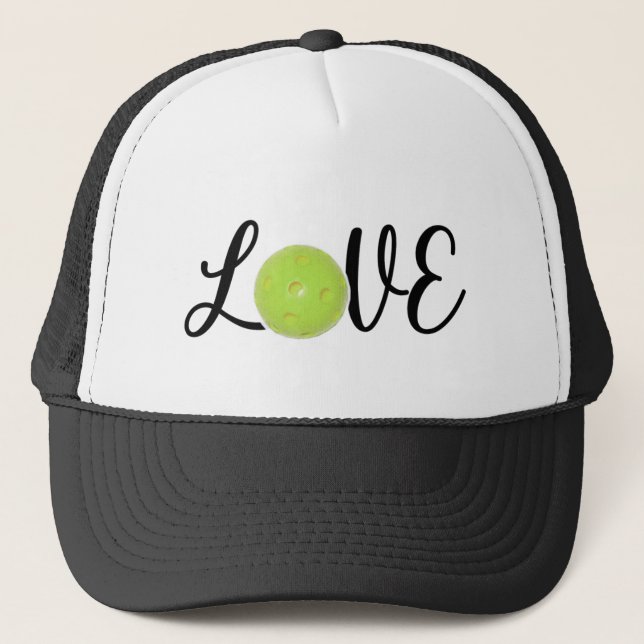 Gorra De Camionero Guión de pickleball de amor (Anverso)