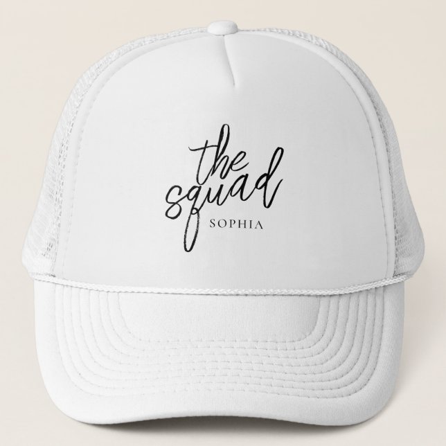 Gorra De Camionero Guion Mínimo Las Compañeras Dama de Honor Personal (Anverso)