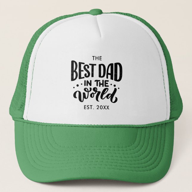 Gorra De Camionero Guión Personalizado del Día Mundial del Padre (Anverso)