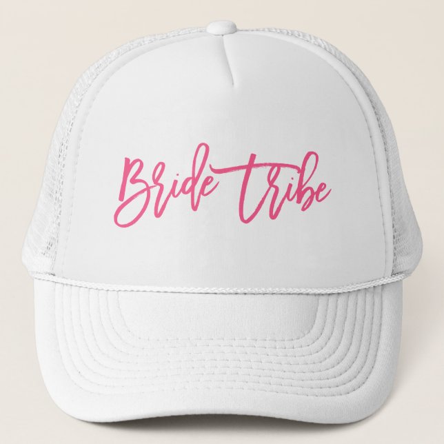 Gorra De Camionero Guión rosa de la tribu de novias (Anverso)