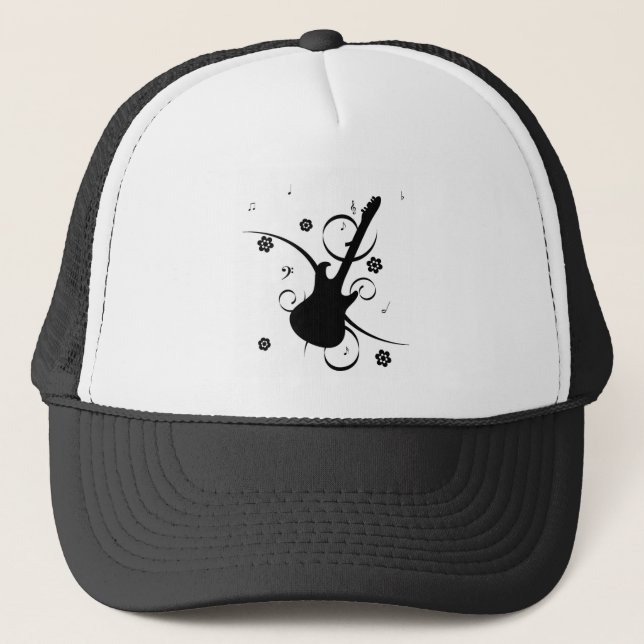 Gorra De Camionero Guitar Trucker Hat (Anverso)