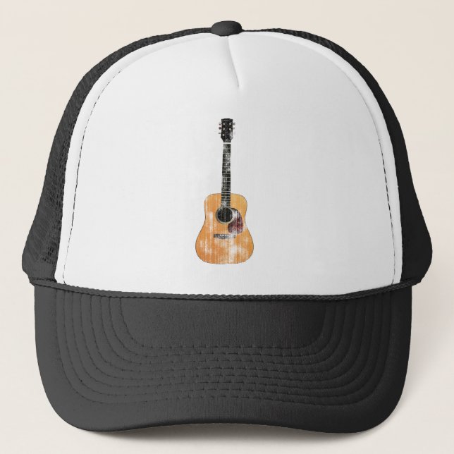 Gorra De Camionero Guitarra acústica con problemas verticales (Anverso)