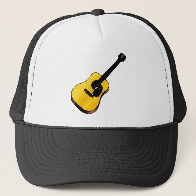 Gorra De Camionero Guitarra de arte pop (Anverso)