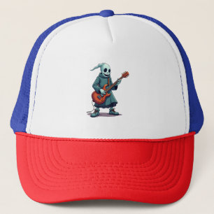 Gorra De Camionero Guitarra Fantasma Jugando - Tee de Halloween de Mú