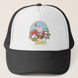 Gorra De Camionero Guitarra tocando Santa Claus   NAVIDADES