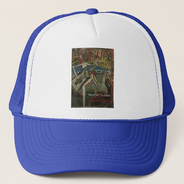 Gorra De Camionero guitarrista abstracto (Anverso)