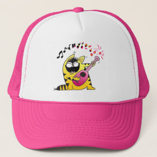 Gorra De Camionero Guitarrista loco del gato