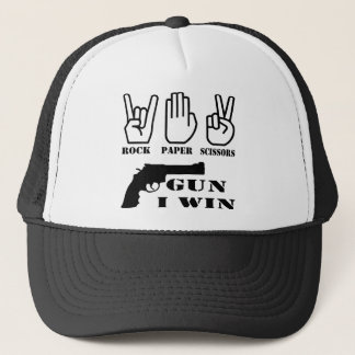 Gorra De Camionero Gun de tijeras de papel de rock
