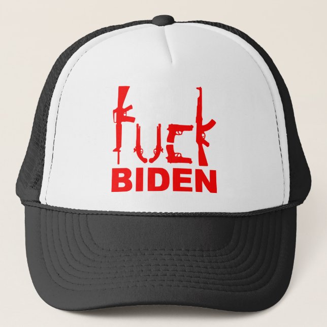 Gorra De Camionero Guns F**|< Biden #USAPatriotGraphics © (Anverso)