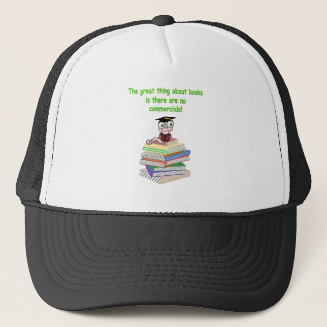 Gorra De Camionero Gusano de libro (Anverso)
