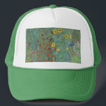 Gorra De Camionero Gustav Klimt - Jardín de campo con girasoles<br><div class="desc">Jardín de campo con girasoles / Jardín de granja con girasoles - Gustav Klimt en 1905-1906</div>