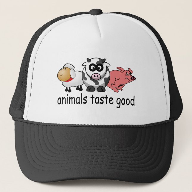 Gorra De Camionero Gusto de los animales bueno - diseño divertido de (Anverso)