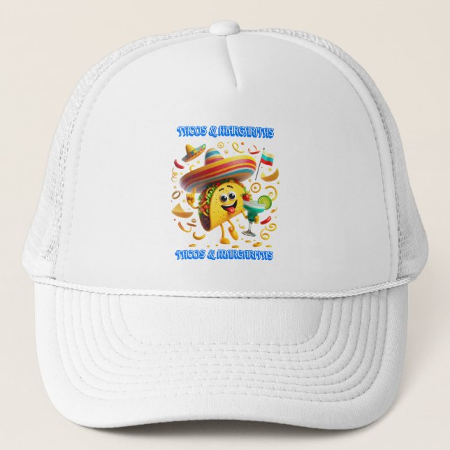 Gorra De Camionero Gusto de México Tacos y Margaritas (Anverso)
