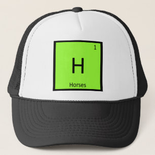 Gorra De Camionero H - Caballos Química Tabla Periódica Símbolo de El