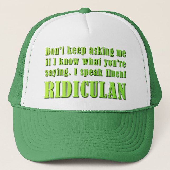 Gorra De Camionero Habla Ridículo (Anverso)
