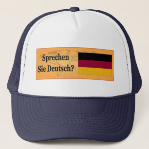 Gorra De Camionero ¿Hablas alemán? Bandera bf