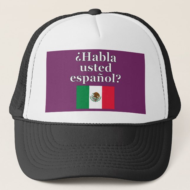 Gorra De Camionero ¿Hablas español? Bandera (Anverso)