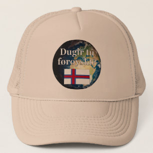 Gorra De Camionero ¿Hablas feroés? en feroés. Bandera y Tierra