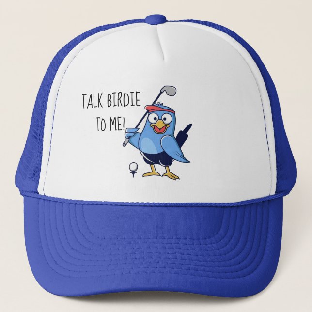 Gorra De Camionero Hable de Birdie conmigo jugando golf (Anverso)