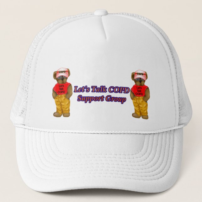 Gorra De Camionero Hablemos el grupo de ayuda de COPD (Anverso)
