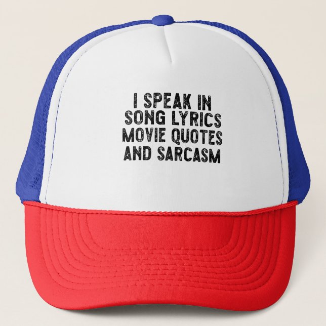 Gorra De Camionero Hablo En Citas De Cine De Letras Y Sarcasmo De Can (Anverso)
