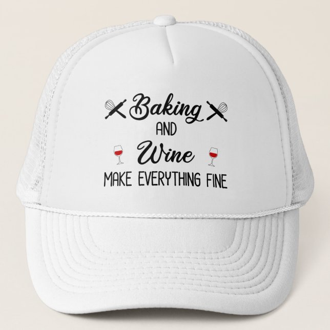 Gorra De Camionero Hacer Baco Y Vino Lo Hacen Todo Bien (Anverso)
