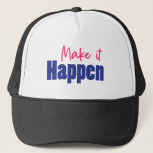 Gorra De Camionero Hacer que ocurra rosa y azul