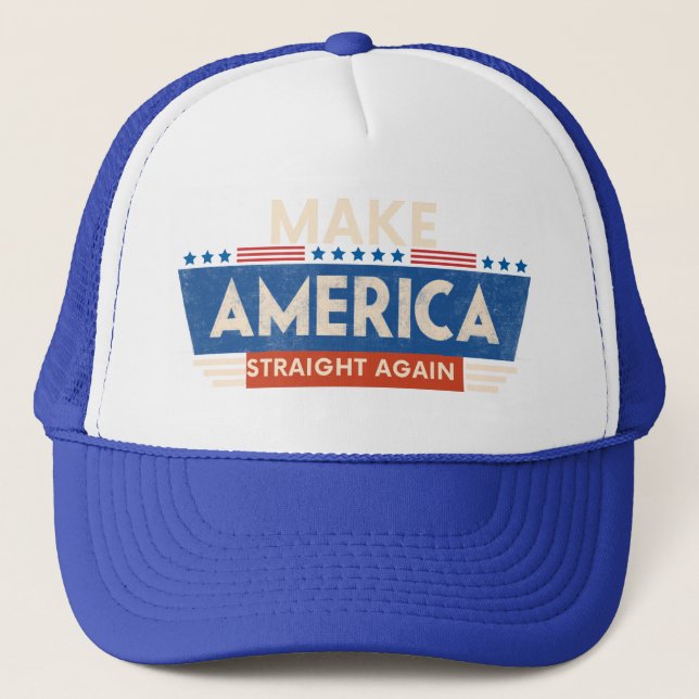 Gorra De Camionero Hacer recto a Estados Unidos otra vez Gracioso Sar (Anverso)