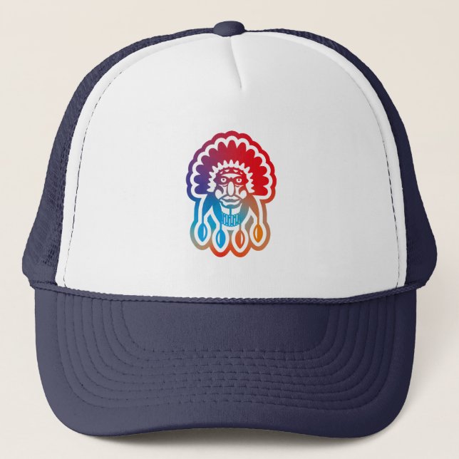GORRA DE CAMIONERO HACIENDO EL INDIO POR MASANSER PIXELAT (Anverso)