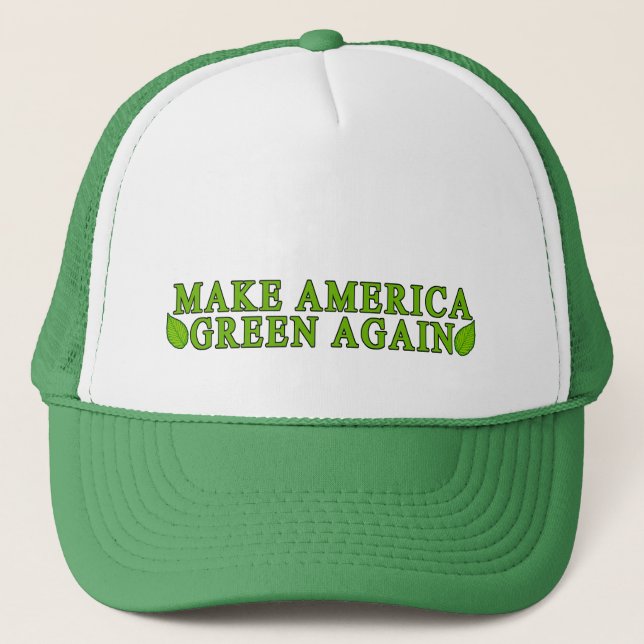 Gorra De Camionero Haga el verde de América otra vez (Anverso)
