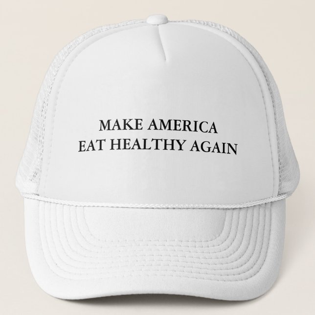 Gorra De Camionero Haga que América come sano otra vez (Anverso)