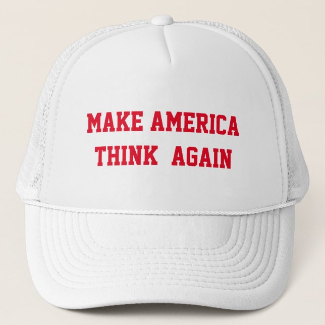 GORRA DE CAMIONERO HAGA QUE AMÉRICA PIENSA OTRA VEZ (Anverso)