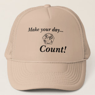 Gorra De Camionero Haga su cuenta del día con d20