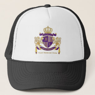 Gorra De Camionero Haga su propio emblema de la corona del monograma
