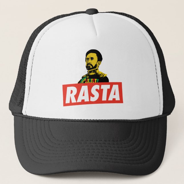 Gorra De Camionero Haile Selassie - Jah Rastafari reggae Cap - (Anverso)