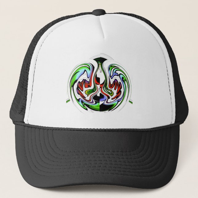 Gorra De Camionero Hakuna Matata con Whirl Resumen y Gradientes (Anverso)