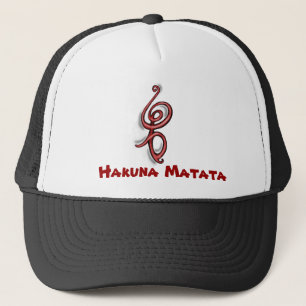 Gorra De Camionero Hakuna Matata ~ Rojo