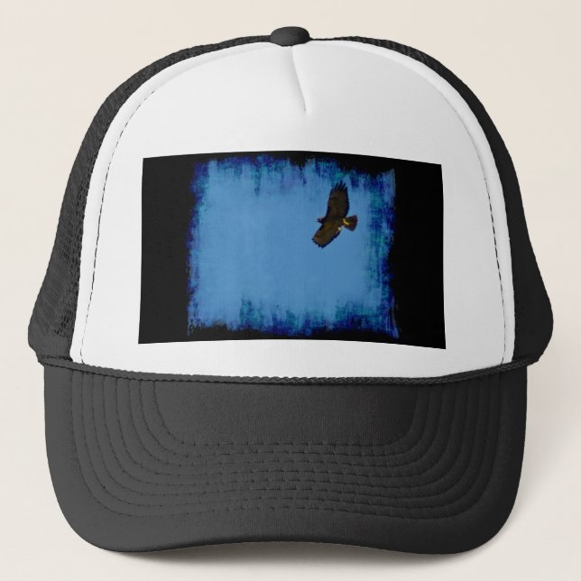 Gorra De Camionero Halcón atado rojo en vuelo (Anverso)