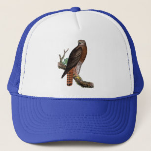 Gorra De Camionero halcón negro Rojo-atado
