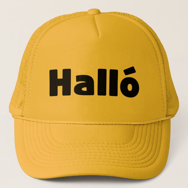 Gorra De Camionero Halló islandés { Hello ) Idioma Íslenska (Anverso)