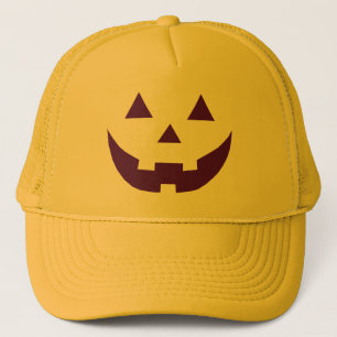 Gorra De Camionero Halloween amarillo morado Jack o calabaza de linte