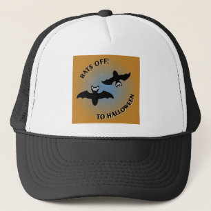 Gorra De Camionero Halloween Bats Naranja Azul