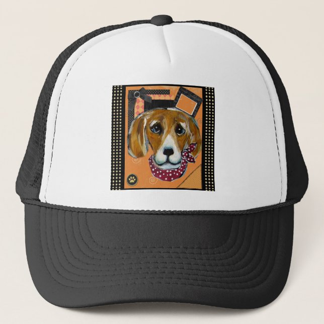 GORRA DE CAMIONERO HALLOWEEN BEAGLE (Anverso)