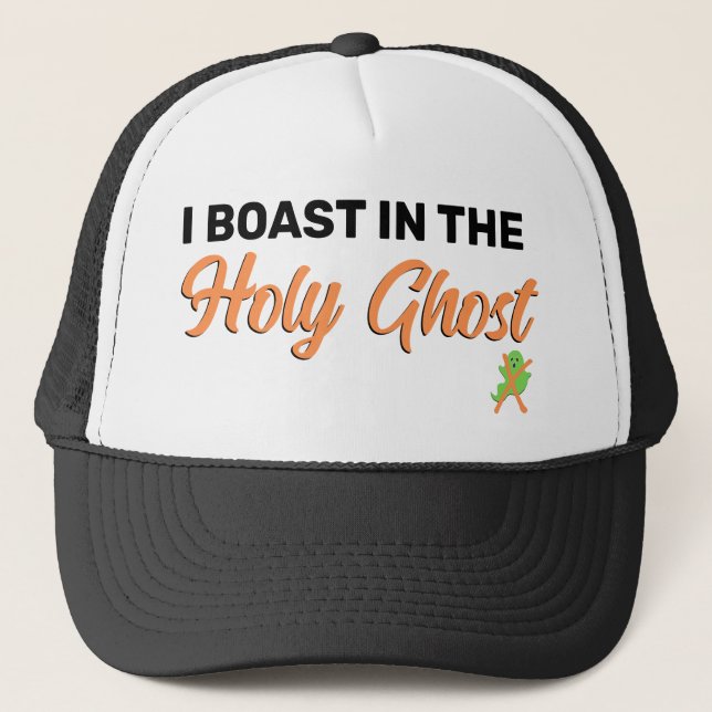 Gorra De Camionero Halloween cristiano me jacto en el FANTASMA SANTA (Anverso)