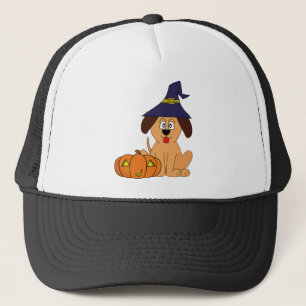 Gorra De Camionero Halloween de Calabaza de Brujas de Perro
