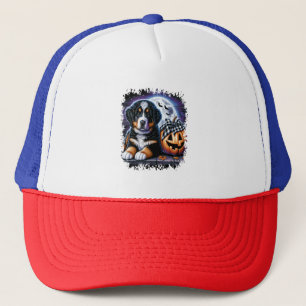Gorra De Camionero Halloween de Perro de Montaña de Bernese