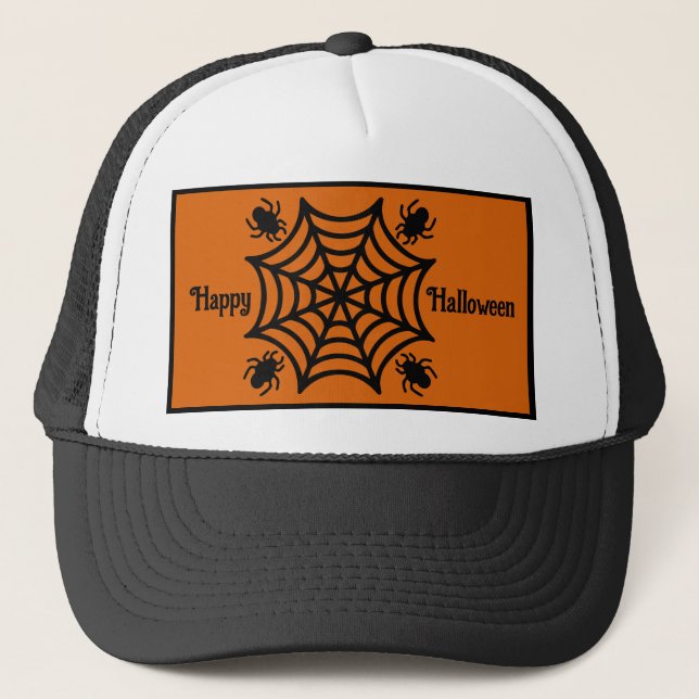 Gorra De Camionero Halloween de Spiderweb personalizado (Anverso)