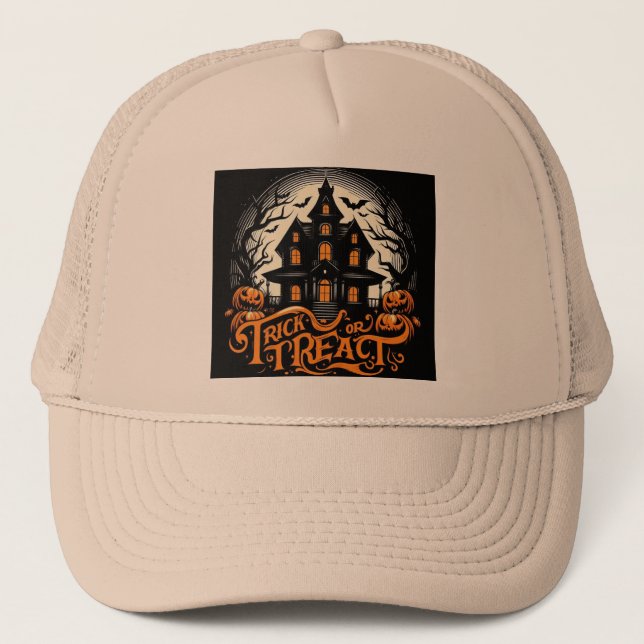 Gorra De Camionero Halloween de truco o víbora2 (Anverso)