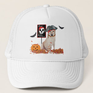 Gorra De Camionero Halloween del Labrador Amarillo
