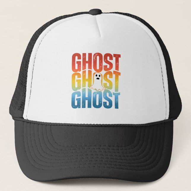 GORRA DE CAMIONERO HALLOWEEN FANTASMA FANTASMA FANTASMA  (Anverso)